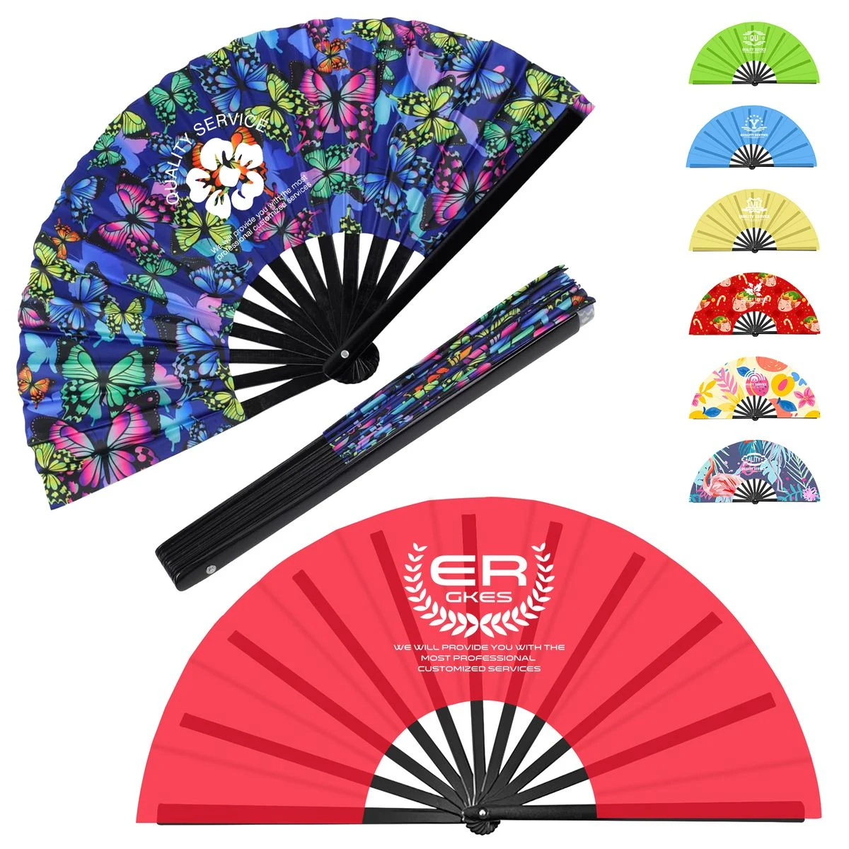 Double Sided Full Color Large Folding Fan 1