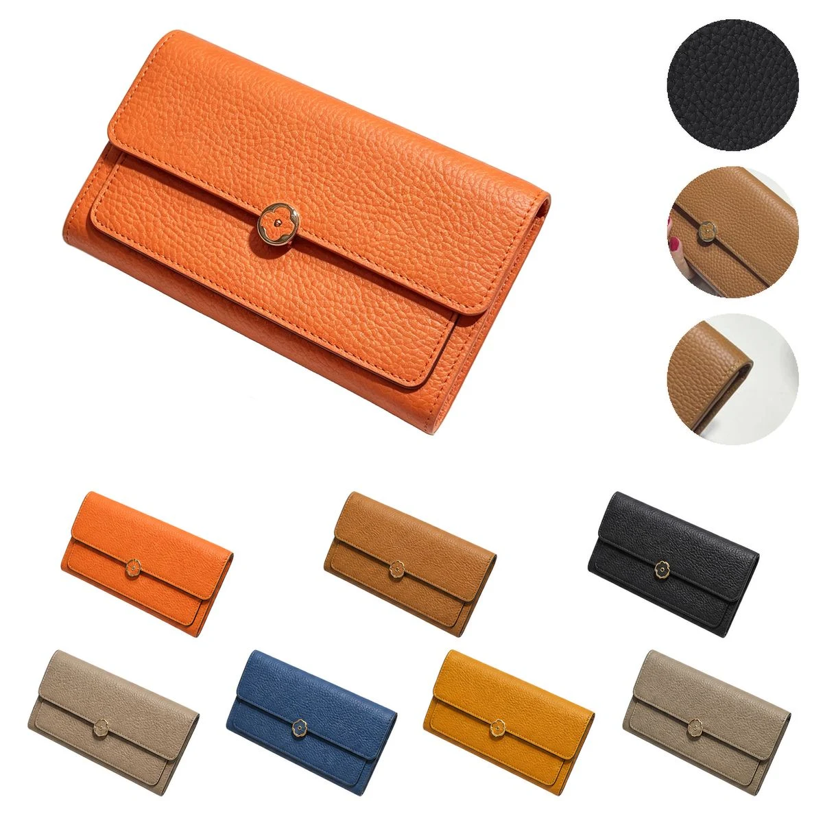 Flap Organizer Genuine Leather Ladies Wallet 1