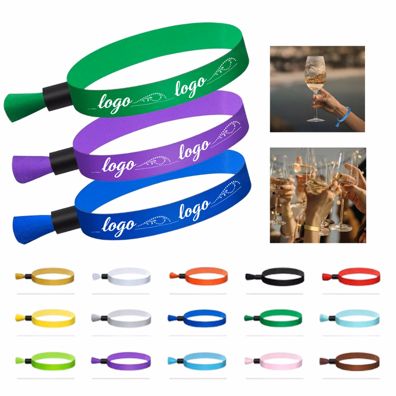 Disposable Colored Polyester Event Wristband