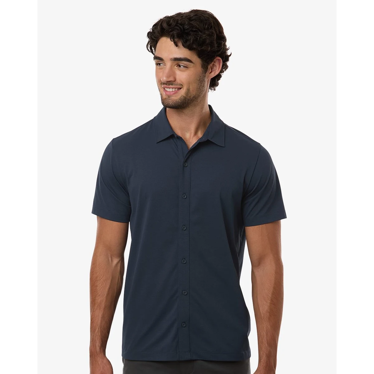 Men's Pro-Flex Sorona® Button Down Short Sleeve Shirt - 41SPSS 1