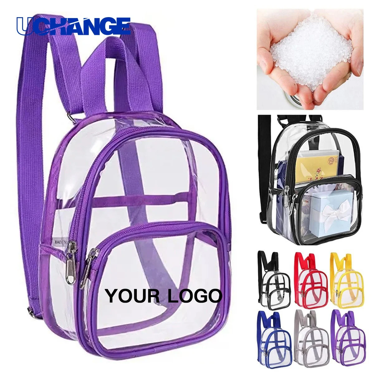 Clear Mini Backpack Bag Compact for Daily Essentials 1