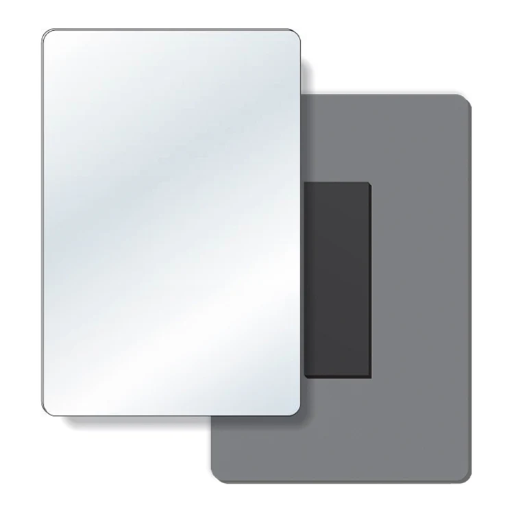 .040 Shatterproof Copolyester Plastic Mirror / with magnetic back (4" x 6") 1
