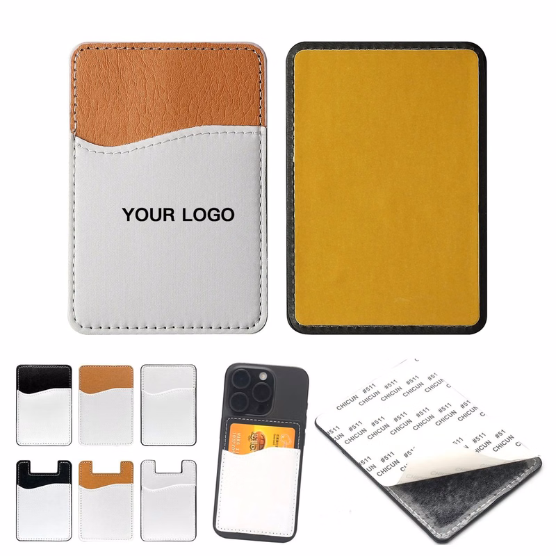 Adhesive Leather Card Holder for Phone Backs