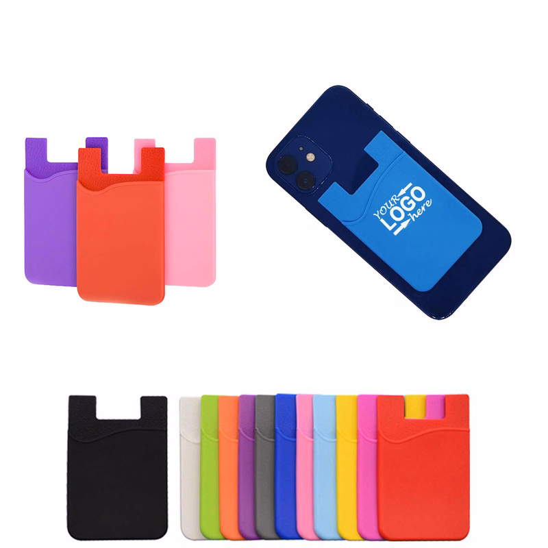 Stick-on Silicone Phone Back Pocket Wallet Card Holder