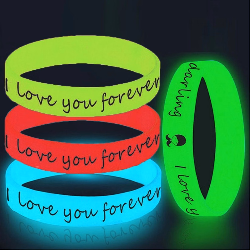 Glow in the Dark Printed Custom Silicone Wristband
