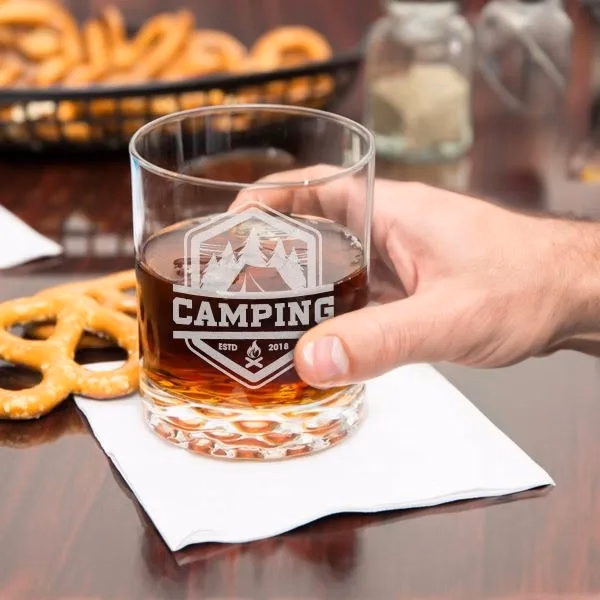 Personalized Engraved 12.25oz Nob Hill Whiskey Glass