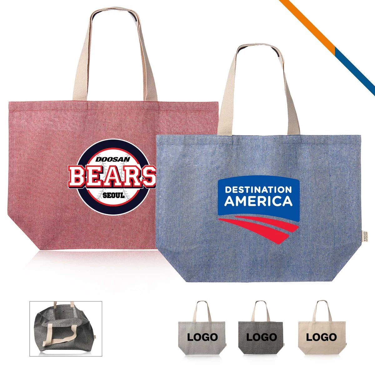 Otto Tote Bag, custom tote bag with logo imprint 1