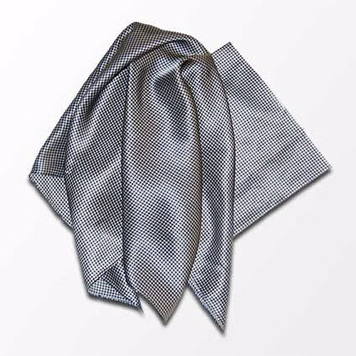 Gray Carlton Silk Scarf - 21"x21"