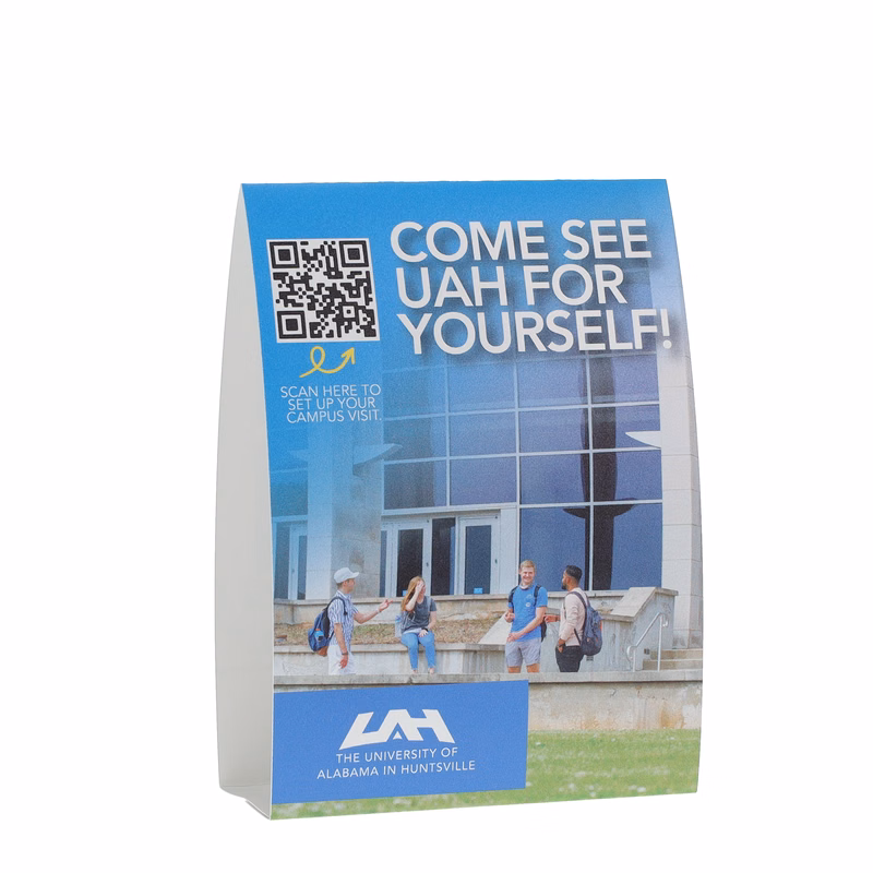 Table Tent Card Stock 12 pt 2 Sided 5.000" x 7.000" x 2.000" White Digital Print