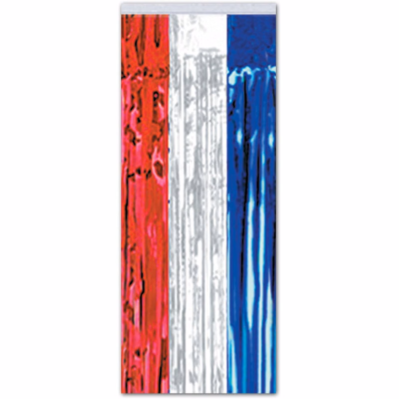 Fringe Curtain Streamers - Red White Blue