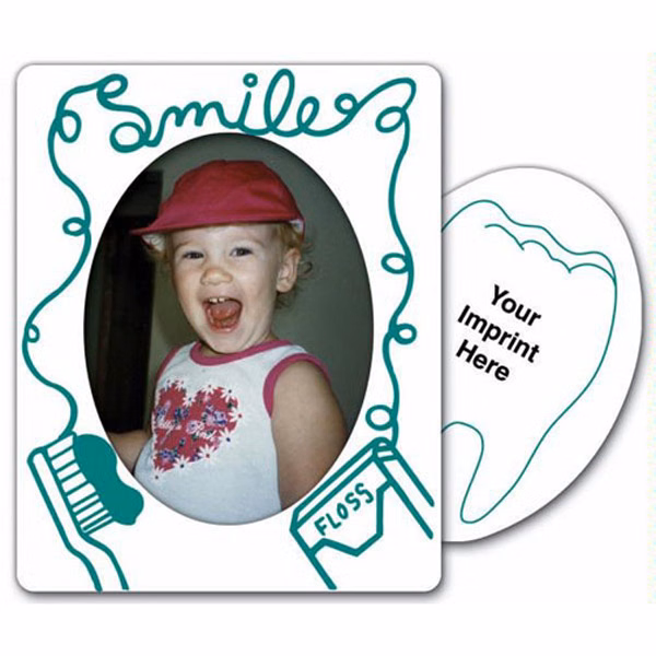 30 Mil Oval Center Dental Picture Frame Magnet - Full Color