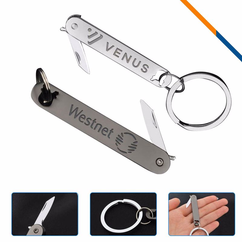 Jorpe Foldable Knife Metal Keychain