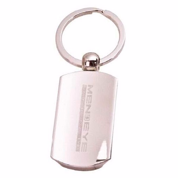 Die Cast Zinc Keychain- Rectangle Raised - 54.2Mmx26.2Mmx5.6Mm