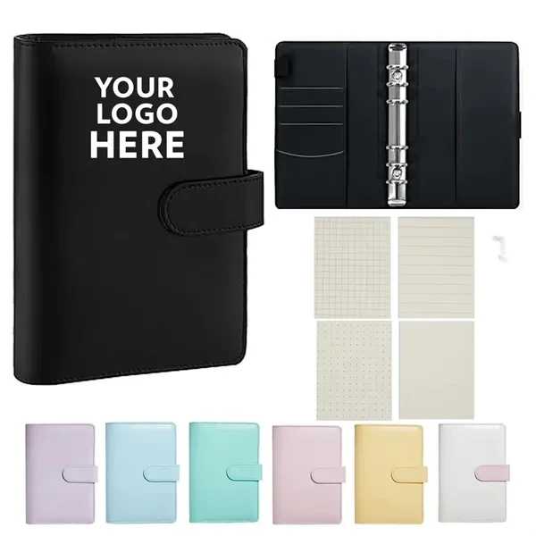 A6 PU Leather Notebook Binder with Refill Paper 1