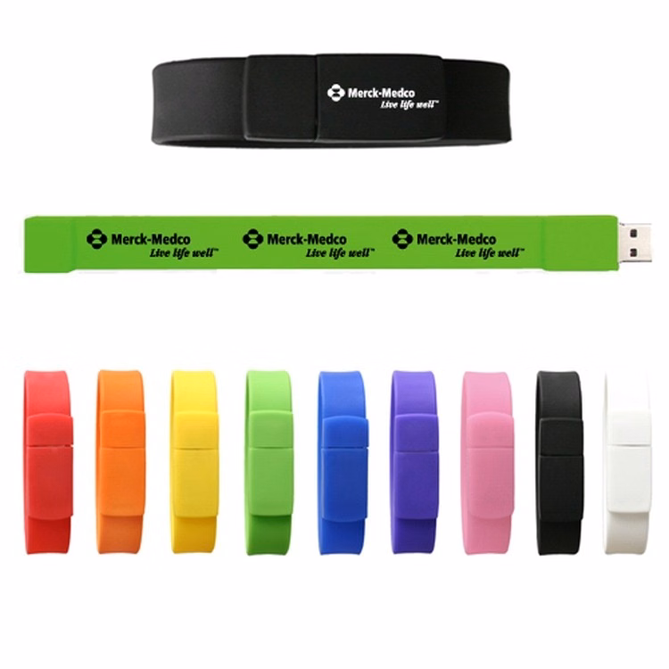 16GB Silicone Wristband USB Flash Drive Bracelet