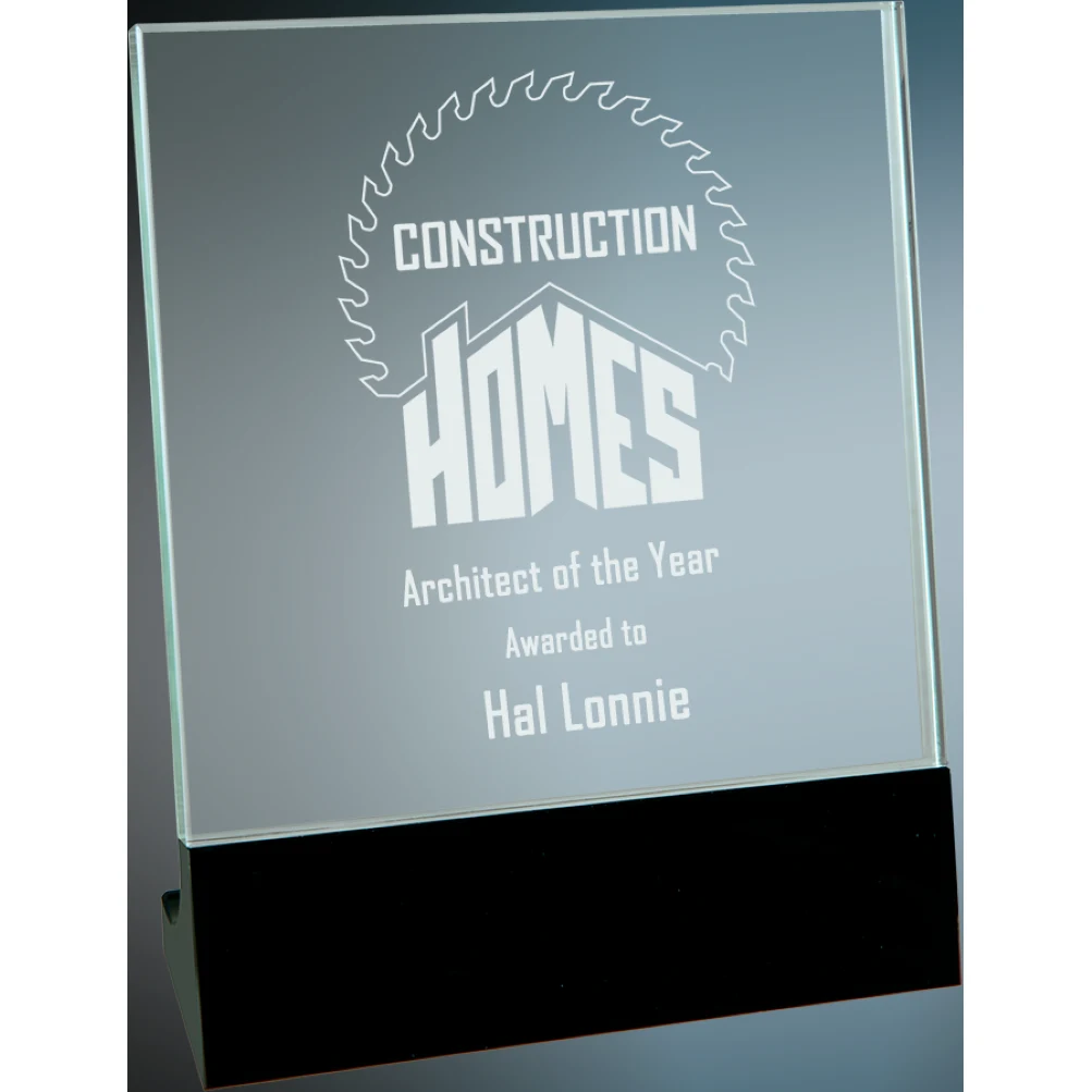 6" x 7" Glass Stand Up Award 1