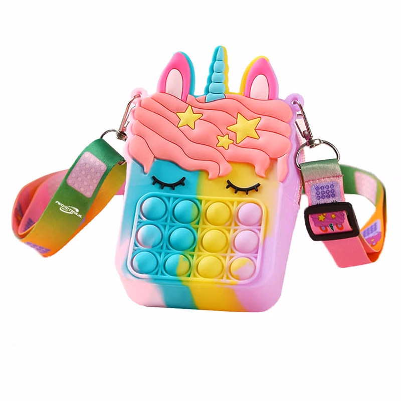 Unicorn Pop Shoulder Bag Fidget Backpack Toys Holiday Gifts