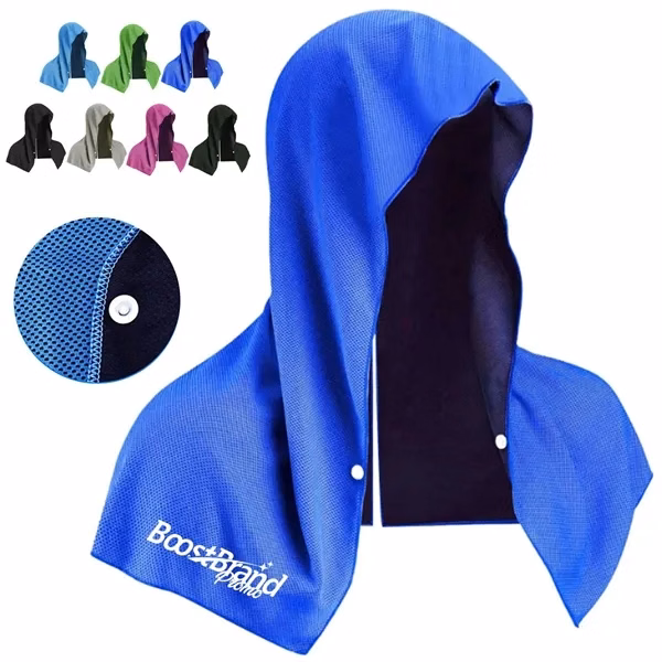 Custom Hooded Cooling Towel 7.87 inches — Quick-Dry Sports & Fitness Accessory