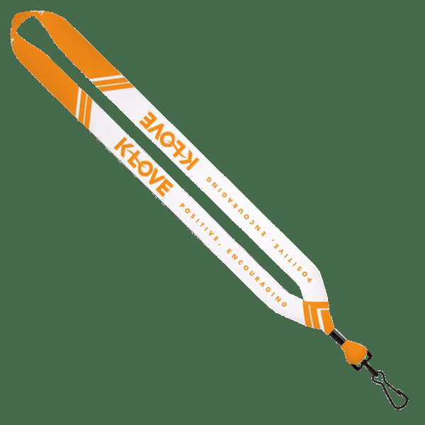 3/4" Dye-Sublimated Lanyard with Metal Crimp and Metal Swivel Snap Hook
