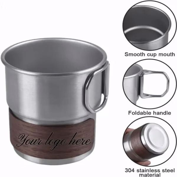 Custom 304 Stainless Steel Camping Mug 10 oz — Outdoor Adventure Promo Tumbler