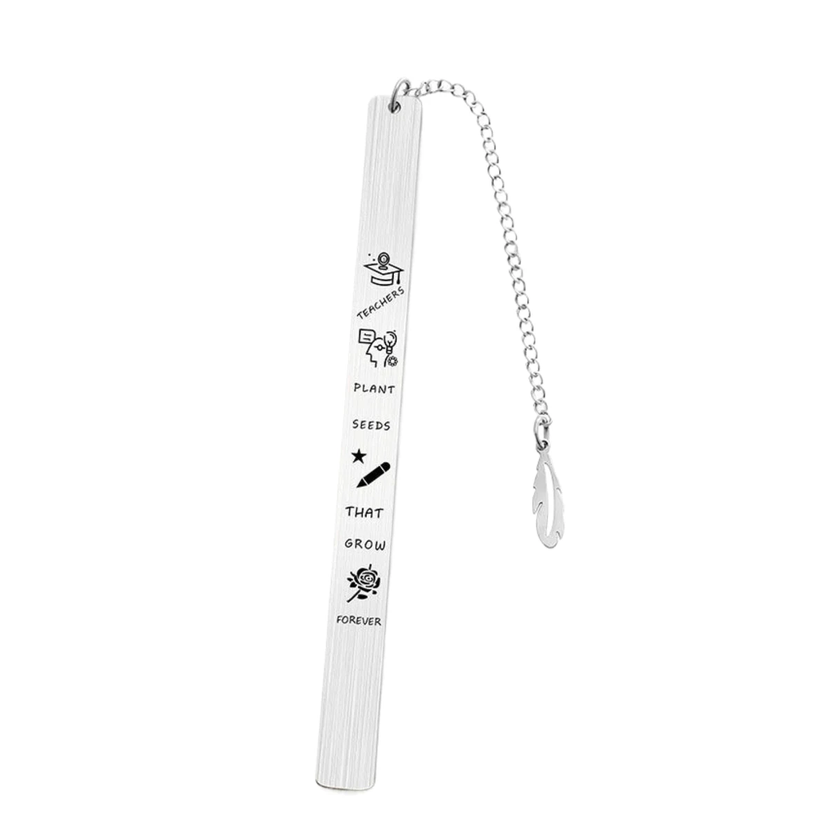 Sleek Stainless Steel Metal Bookmark 1