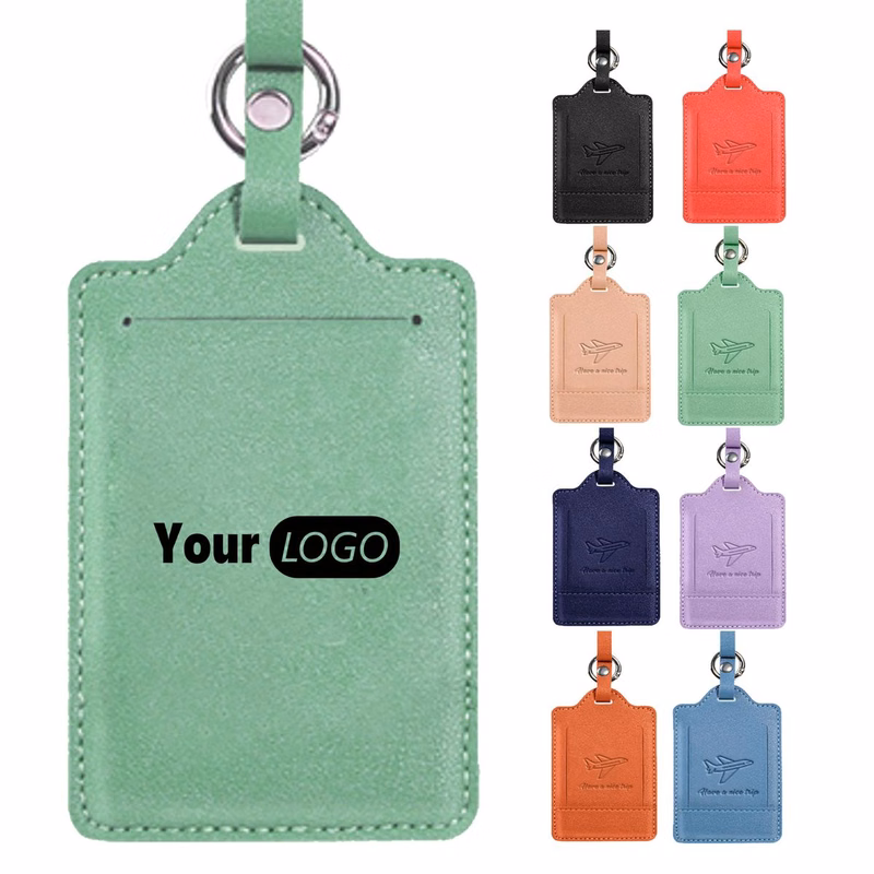 PU Vertical Flip Cover Travel Luggage Check-in Tag