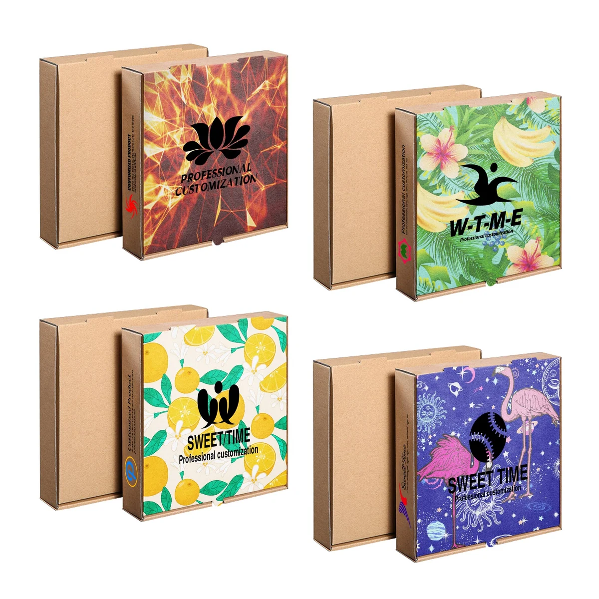 12" Pizza Corrugated Kraft Box 1