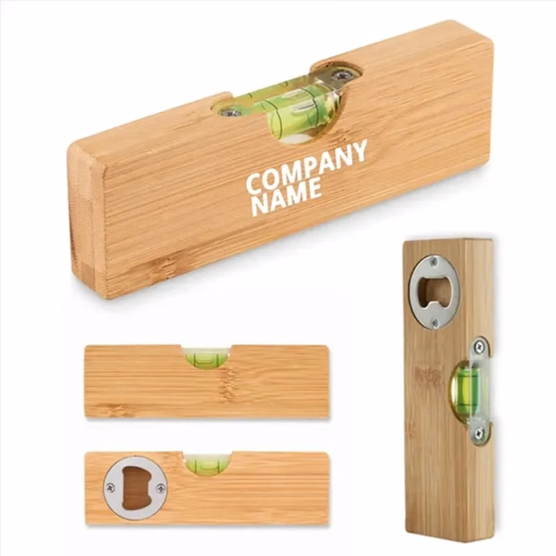 Bamboo Spirit Level Bottle Opener
