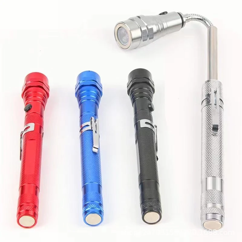 LED Telescopic Flexible Extensible Magnetic Flashlight 1