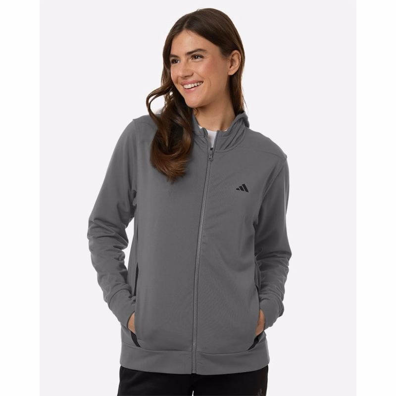 Adidas Women's Game & Go Fleece Full-Zip Hooded Sweatshirt - AT209