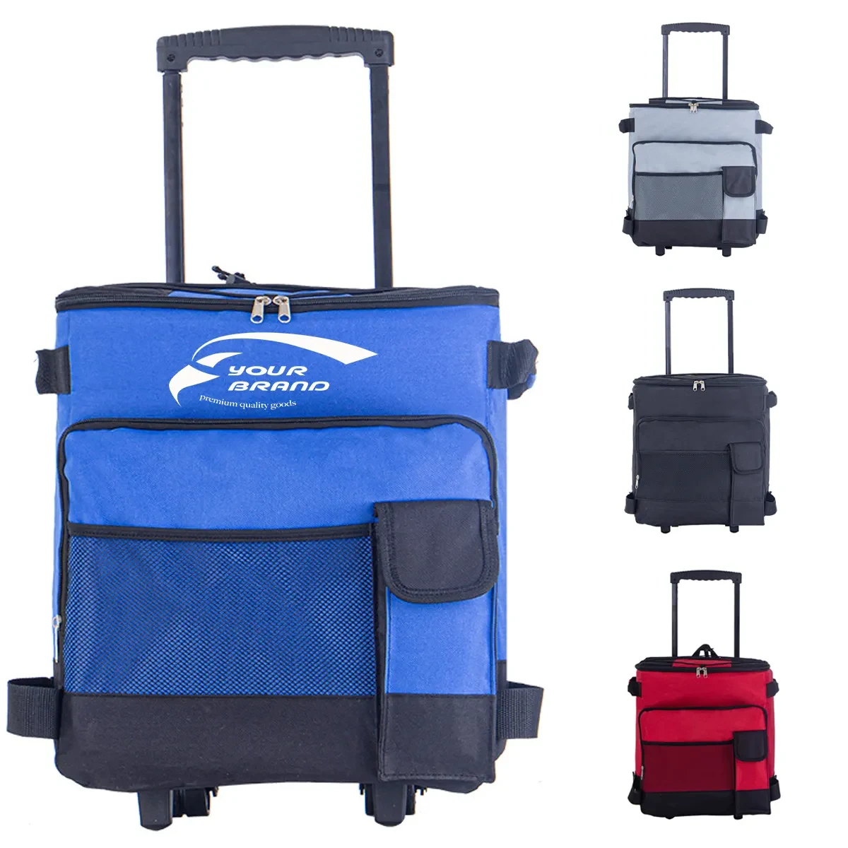 Portable Removable Insulated Cooler W/ Wheels for Picnic BBQ 1