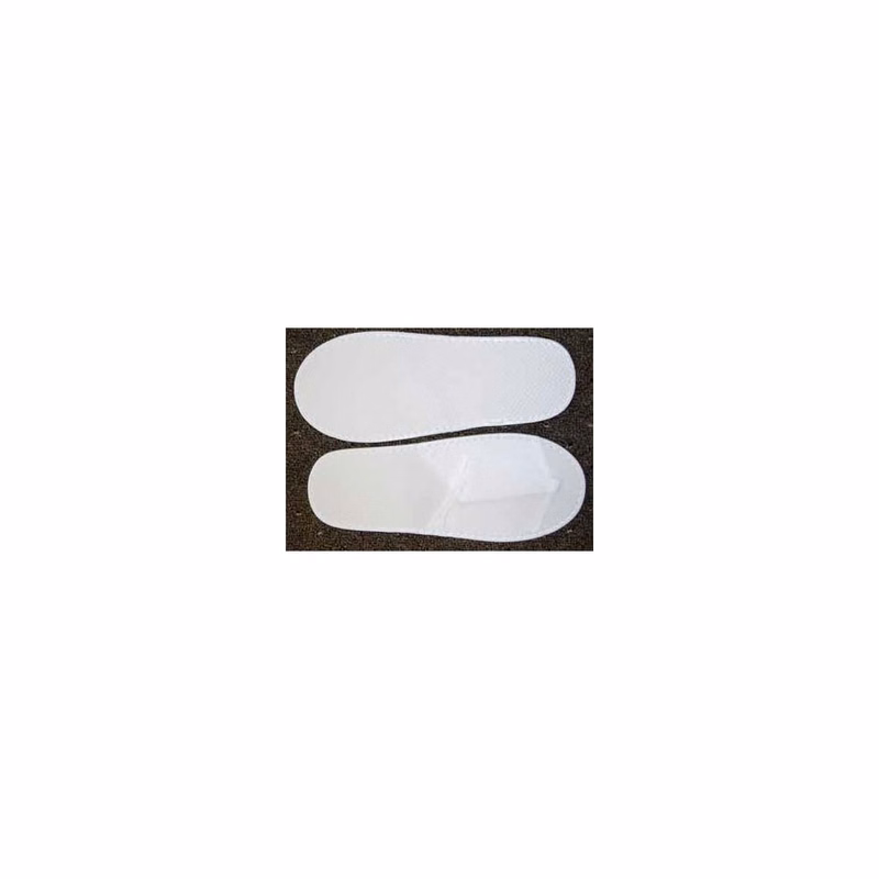 Non-Skid Disposable Slippers - White Individually Wrapped