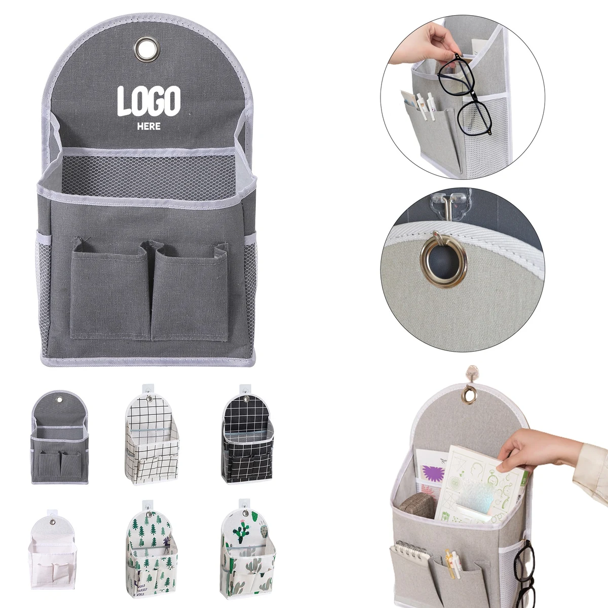 Wall Hanging Organizer Basket With Pockets 1