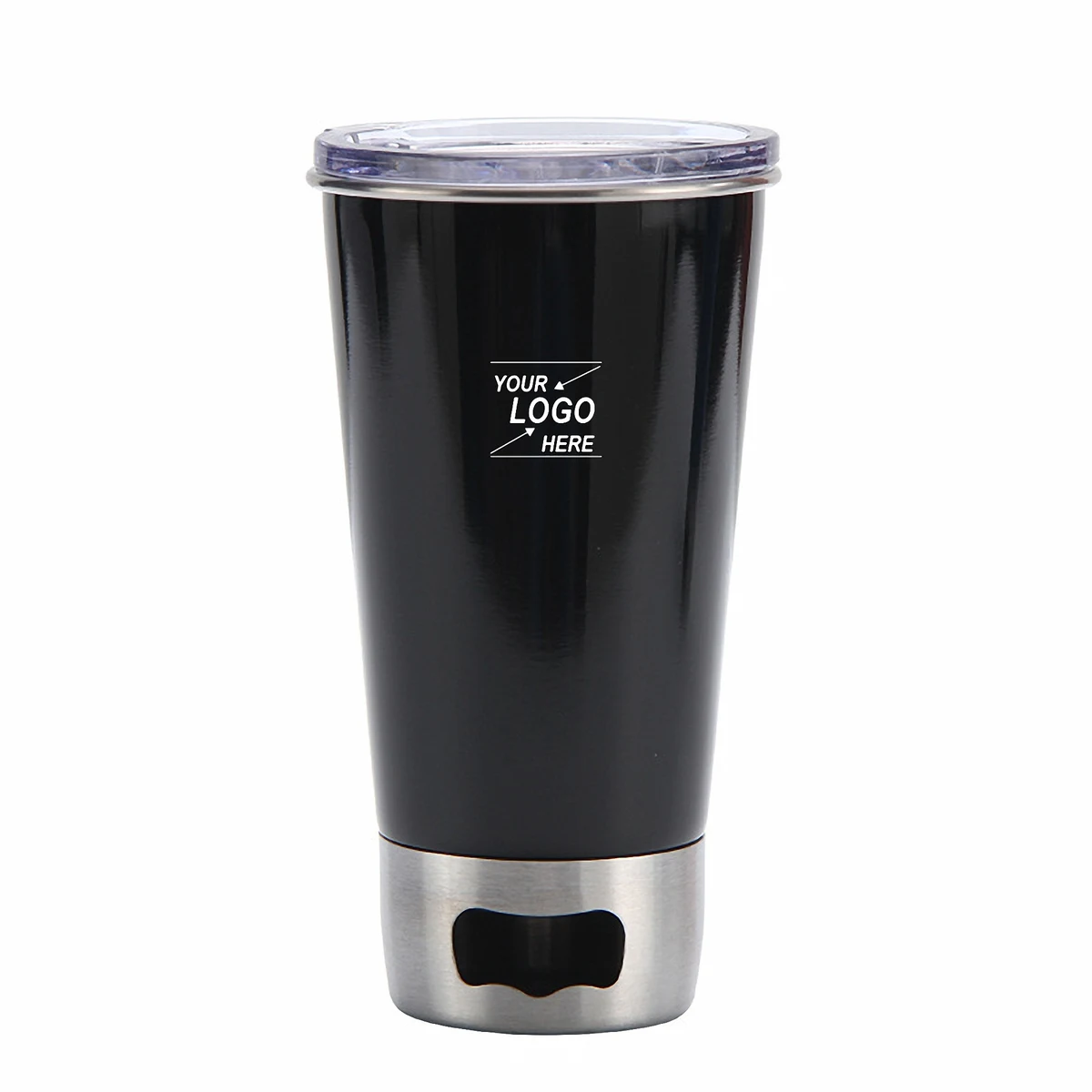 Stainless Steel Beer Mug with Bottle Opener 1