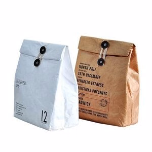 Custom Durable Kraft Paper Insulated Lunch Bag