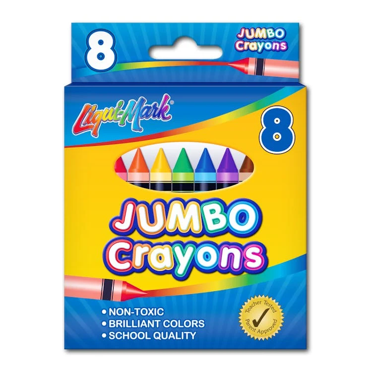 Jumbo Crayons - 8 Assorted Colors 1