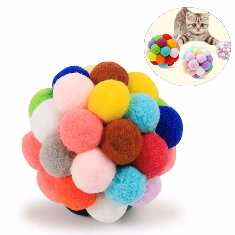 Cat Plush Pom Pom Toys