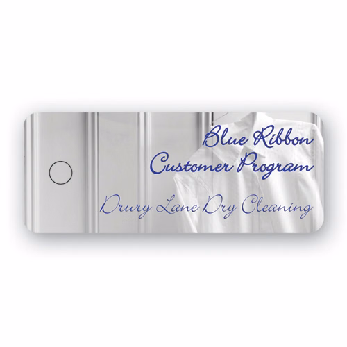 USA Made Thermal Laminated Loyalty Card Keytag (1"x2.5") Rectangle