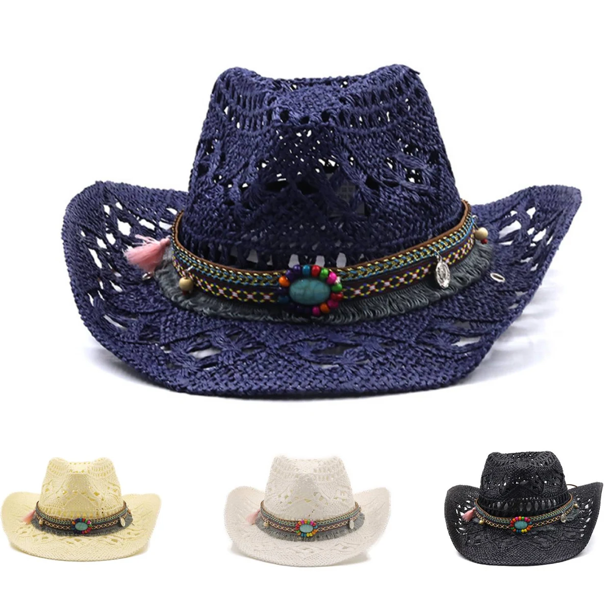 Summer Vintage Hollowed Out Cowboy Hat 1