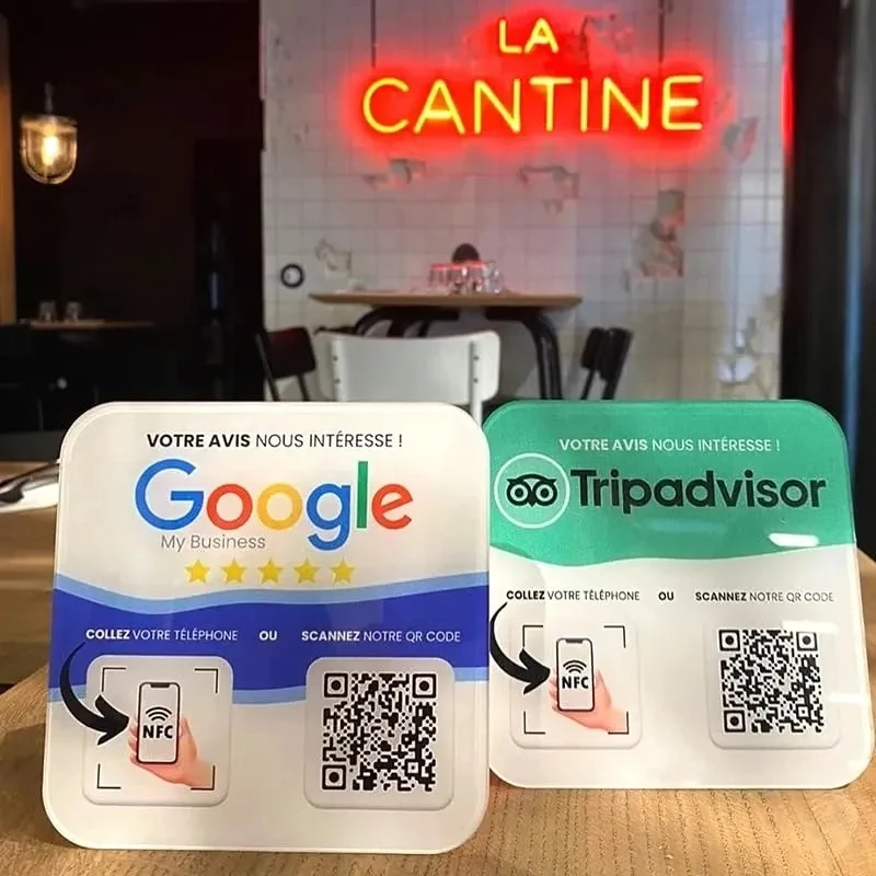 Acrylic Custom NFC Review Sticky Sign 1