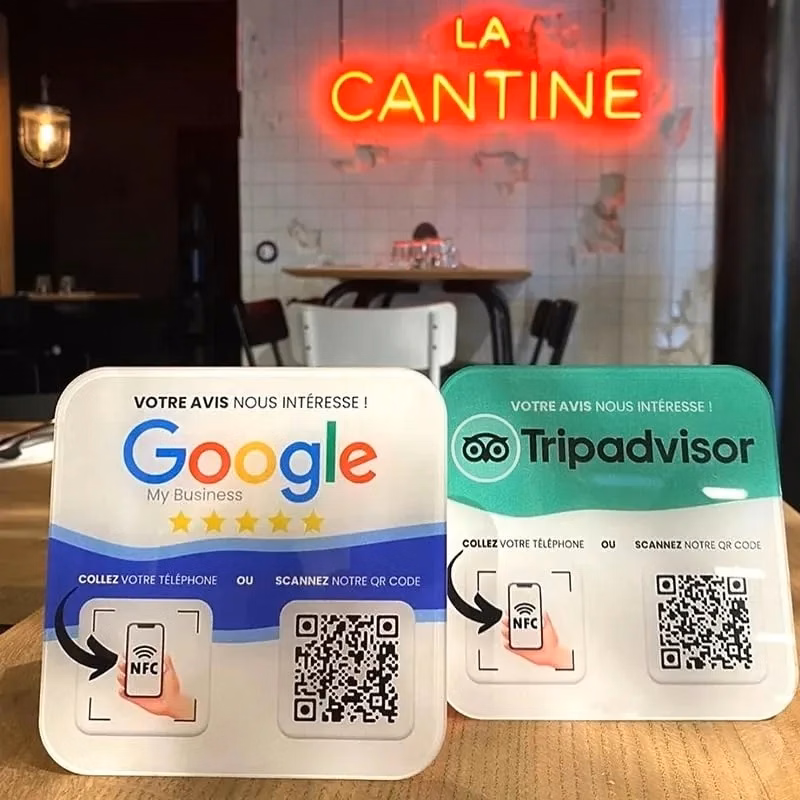 Acrylic Custom NFC Review Sticky Sign
