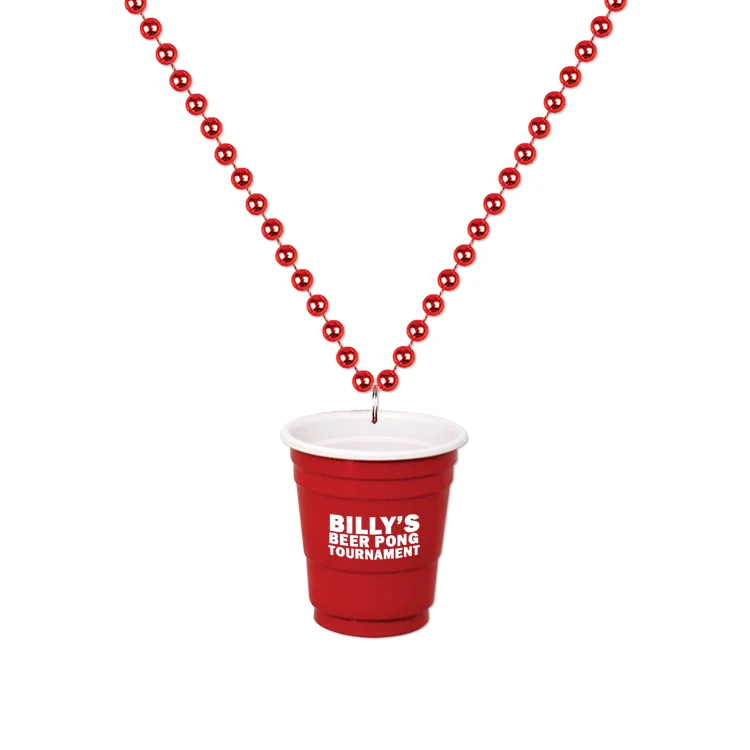 Red Cup Shot Glass on Beads 1