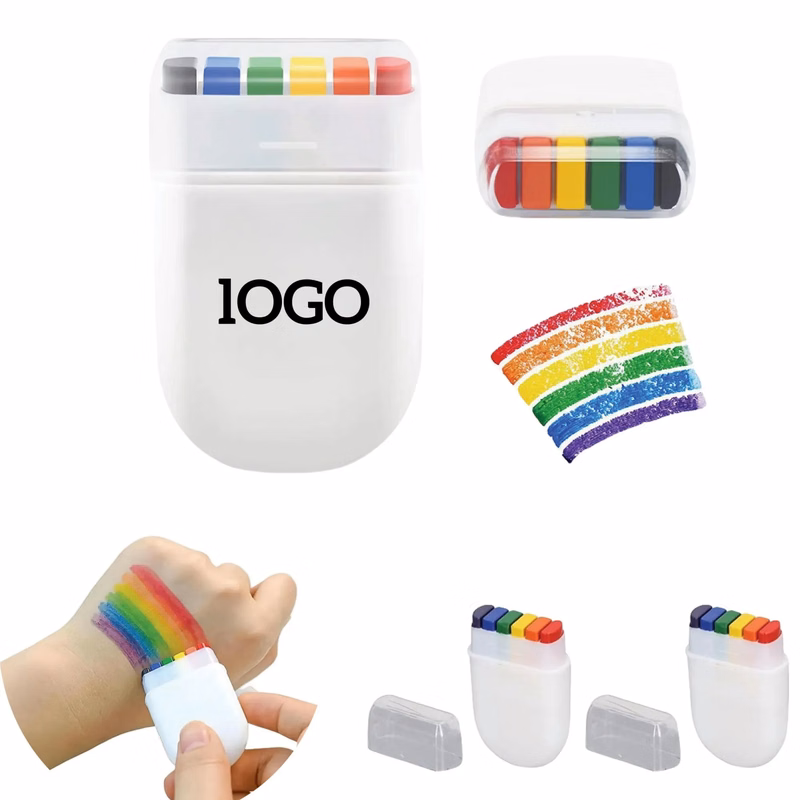 6 Color Rainbow World Cup Face Painting
