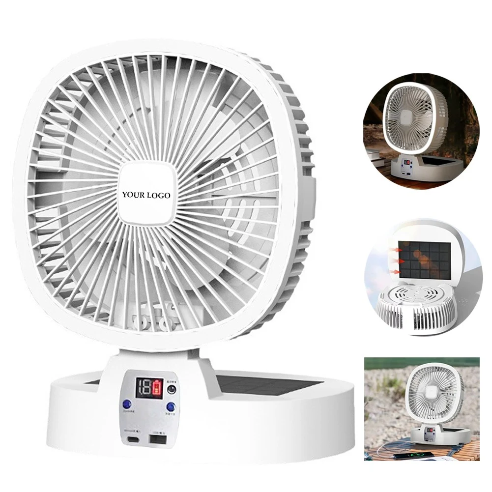 Outdoor Camping Fan Charging Foldable Desktop Solar Energy 1