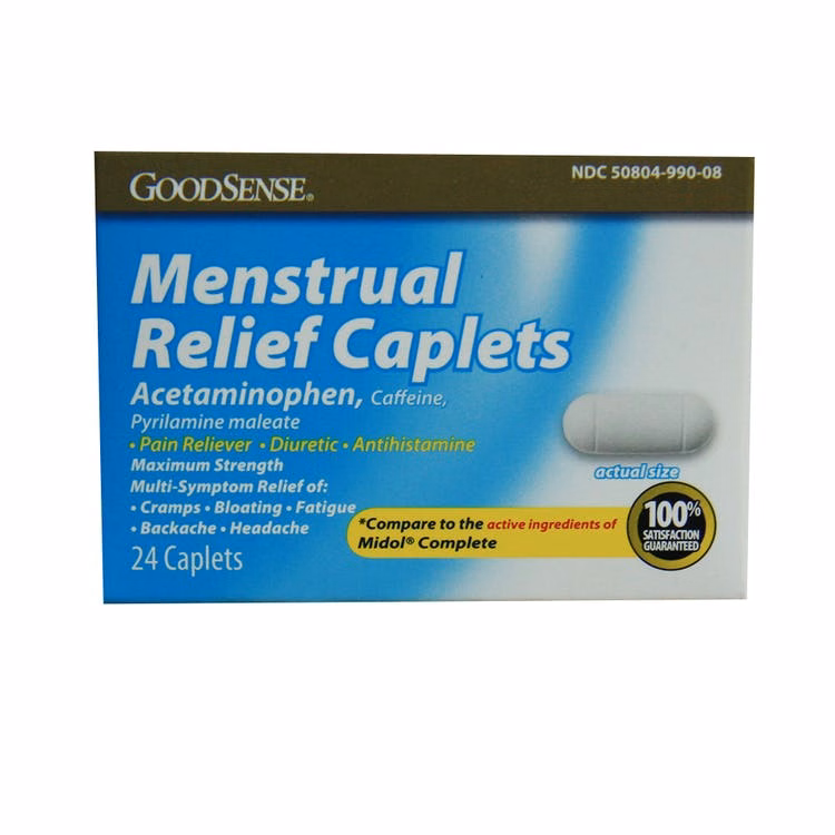 GoodSense Menstrual Relief Caplets - Max-Strength 24 Pack