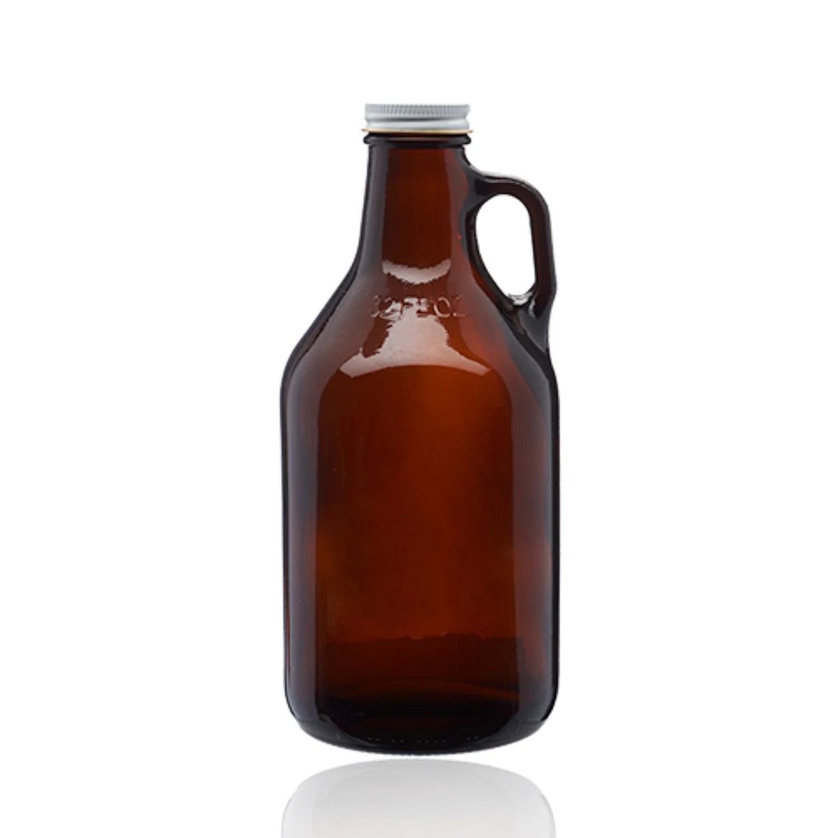 32 oz. Amber Glass Growlers 1