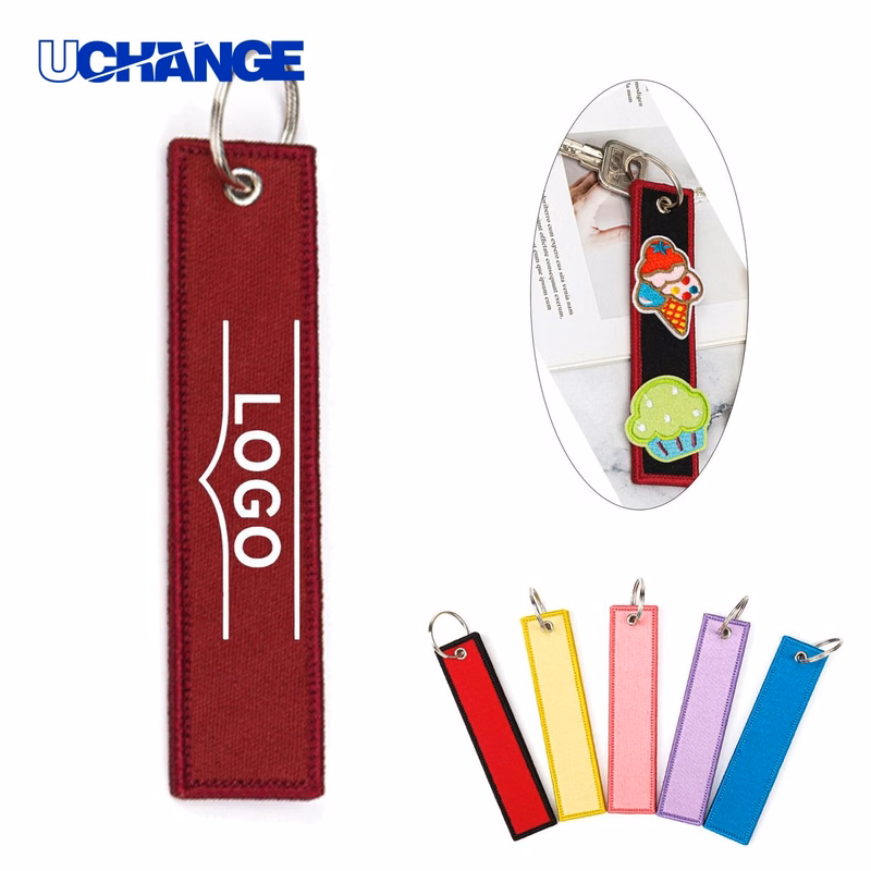 Embroidered Key Tag Keychain