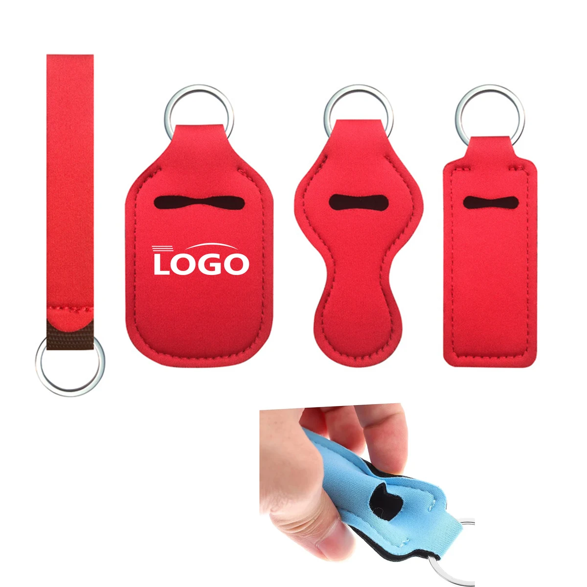 Neoprene Keychain Holder for Lip Balm 1