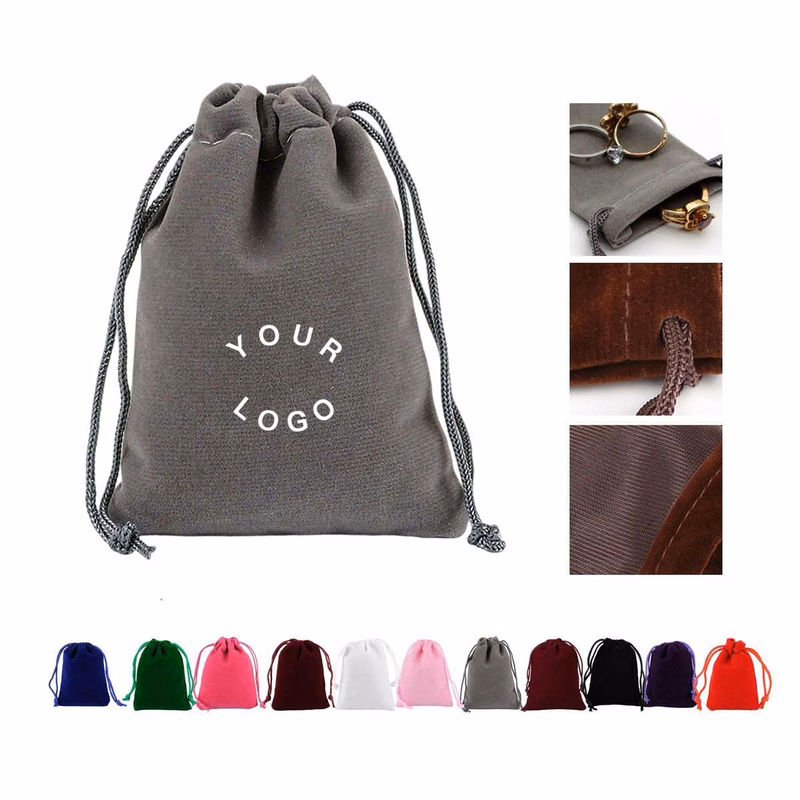 Velvety Flocking Jewelry Pouch Lightweight