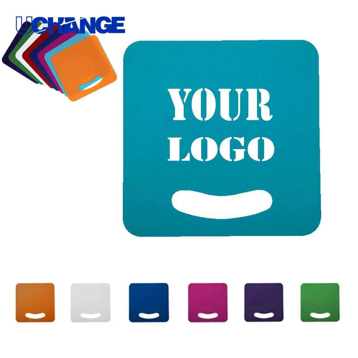 Square Plastic Handle-Less Advertising Hand Fan 1